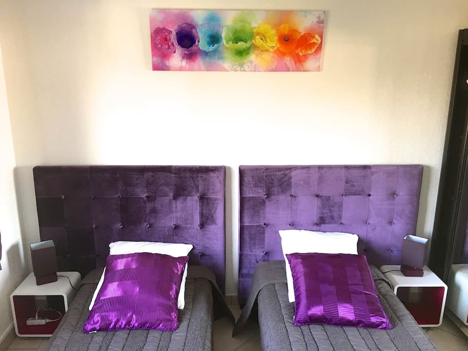 Chambre Violine :
2 lits en 90