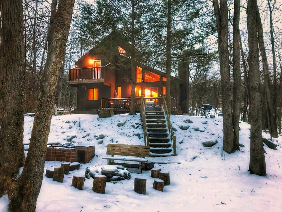 The back view of the house.