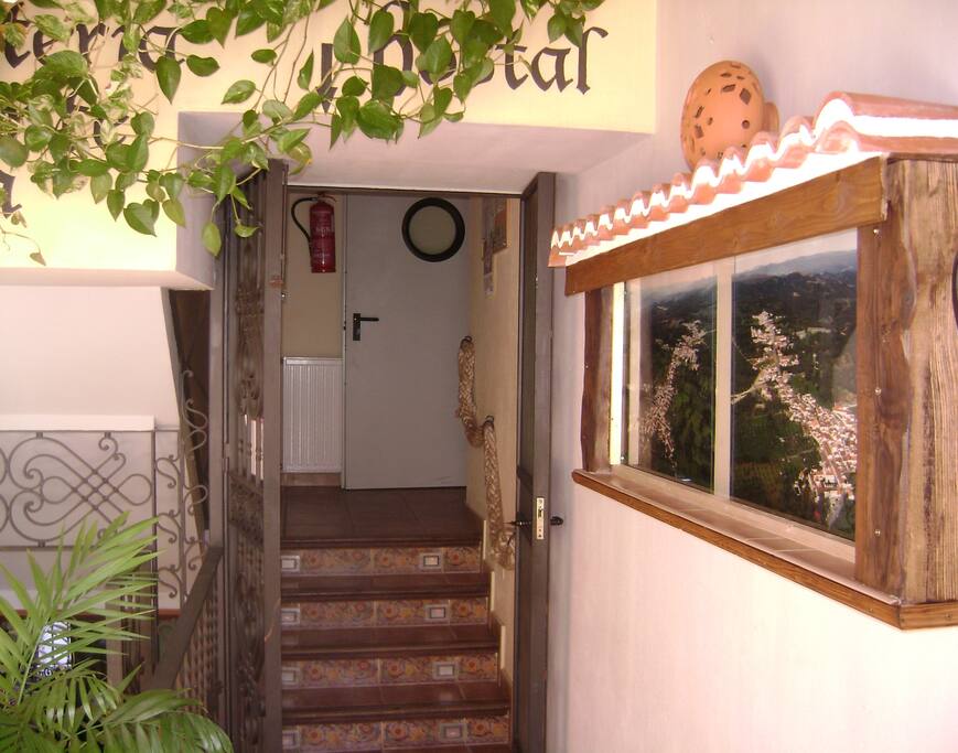 entrada a las habitaciones