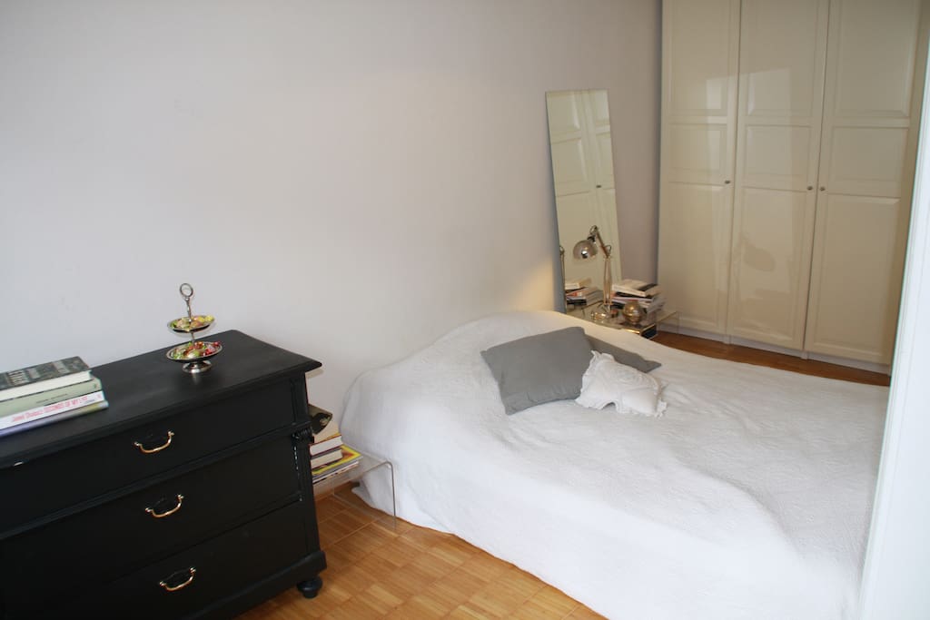 bedroom with large wardrobe