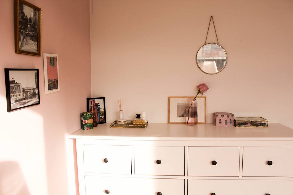 Dresser in the room