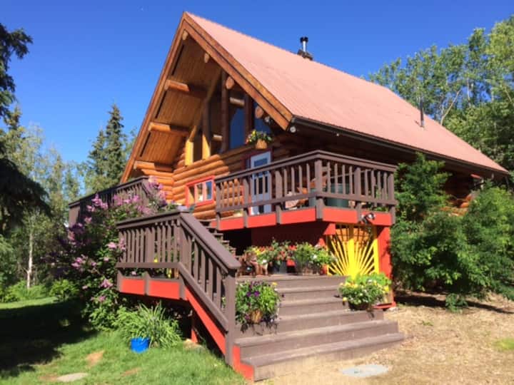 Dreamy Alaska Log Home Houses for Rent in Fairbanks, Alaska, United