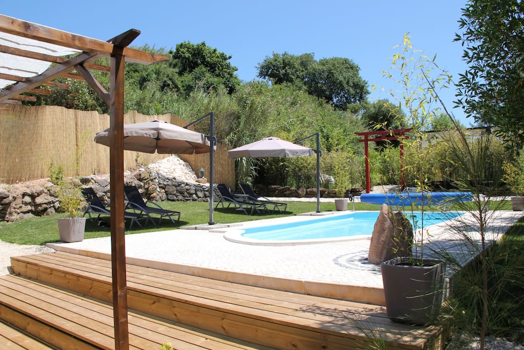 Swimmingpool, sunterrace, zengarden