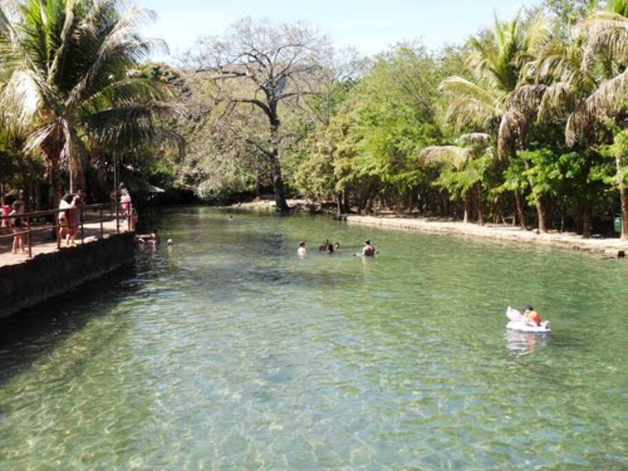 Camping and hot water pool at 50 minutes.