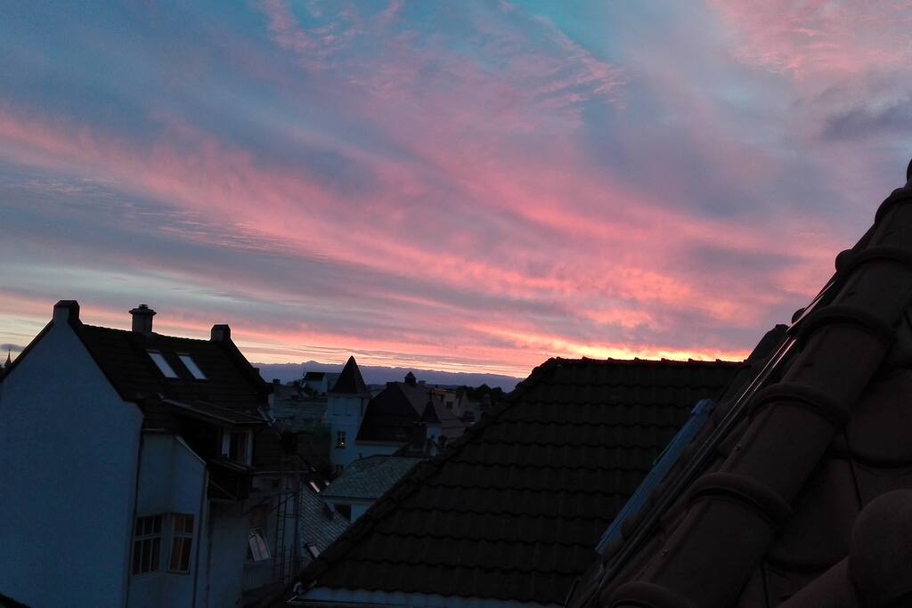 View from top floor window
