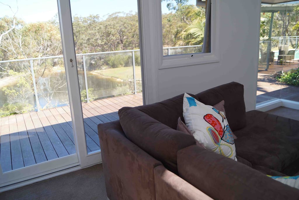 View onto deck from lounge room