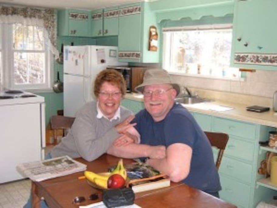 Your Hosts: Judy & Glenn Black, in the kitchen.