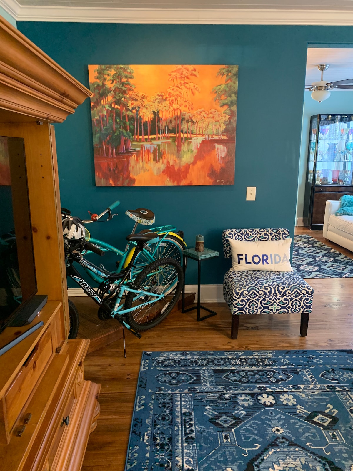 Living area where a sofa bed will go