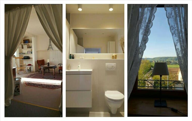 Charming top floor apt w/ private bath & breakfast