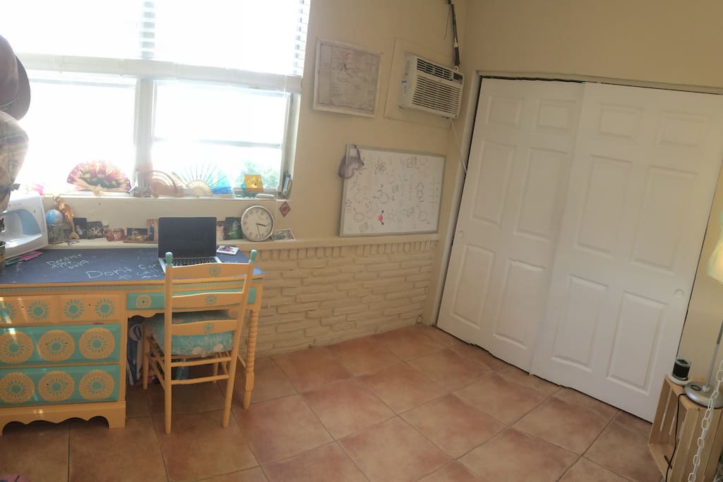 Office space/second bedroom. We have a queen size air mattress for your use.