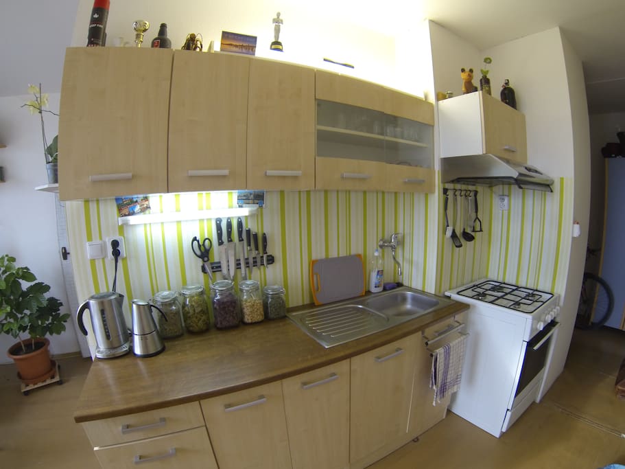 Kitchen with gas cooker