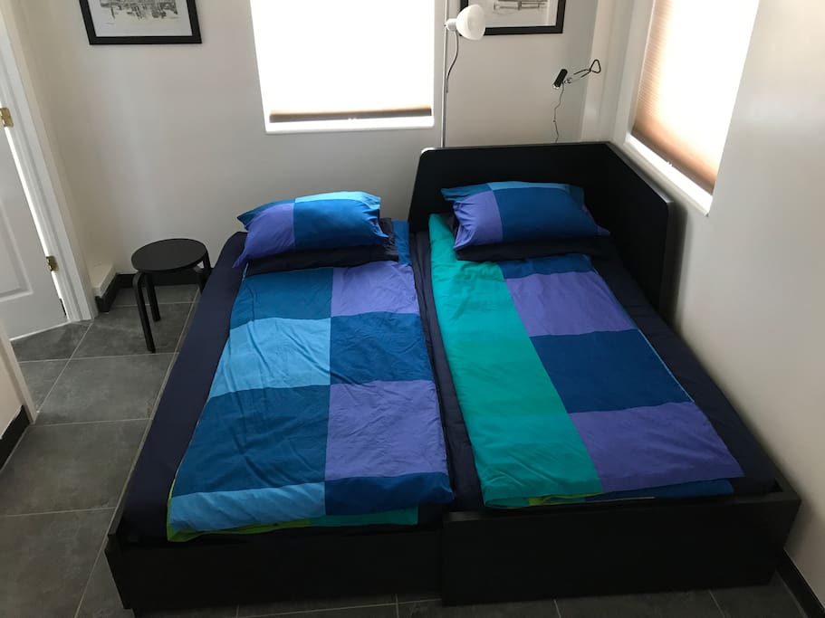 Two twin beds.