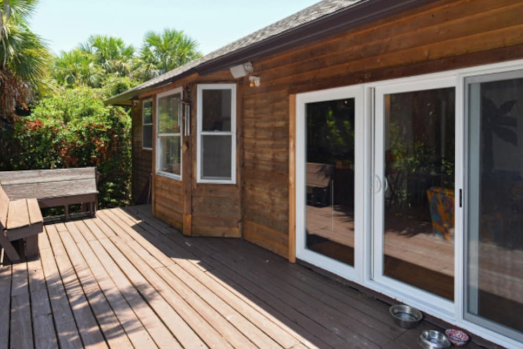 The back deck will be fitted out with teak furniture for relaxing and dining.