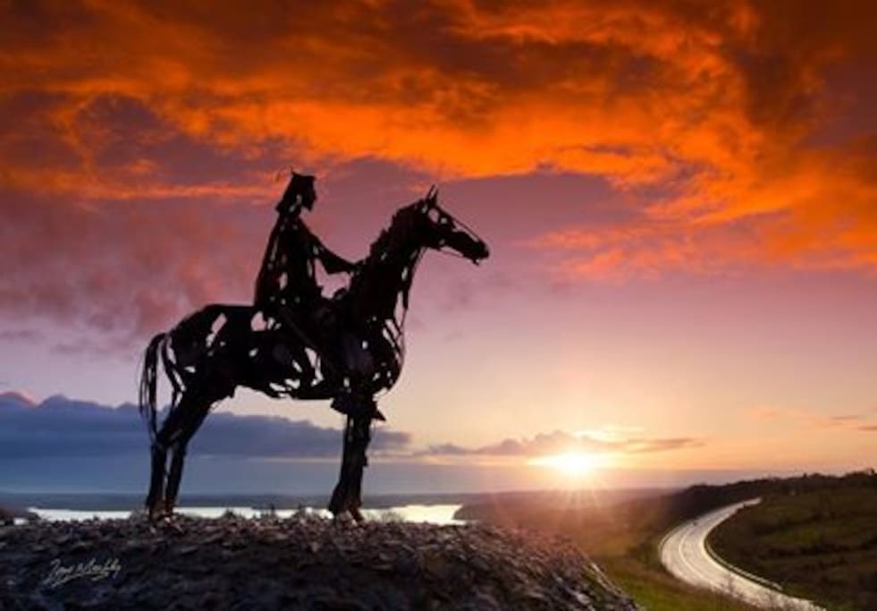 Chieftan horse over looking Lough Key