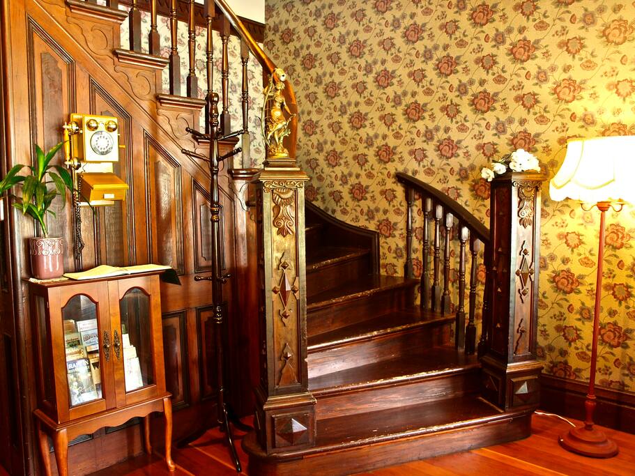 Grand staircase in the foyer