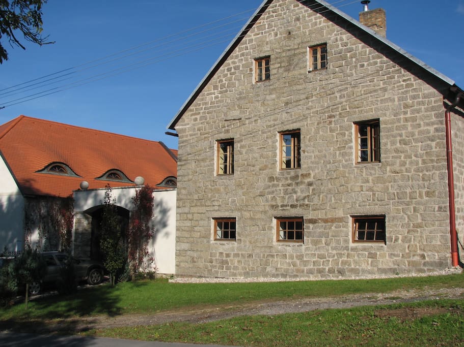 Stone house facade