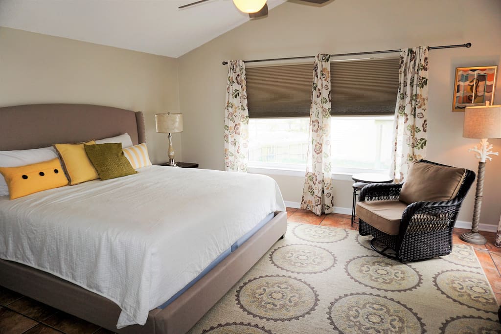 Master bedroom with king size bed