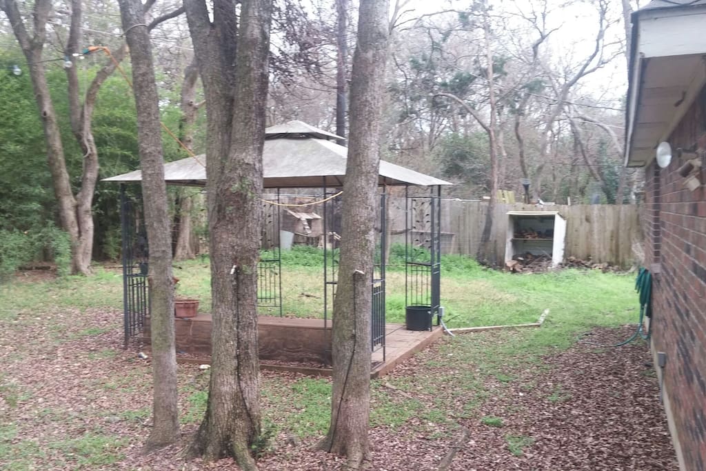 gazebo in back yard