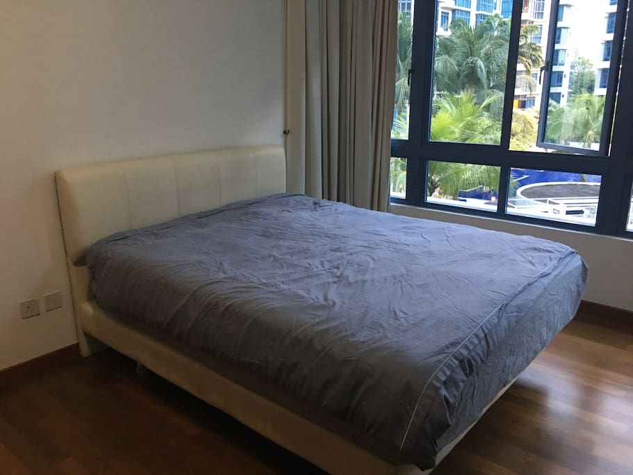 Master bedroom with attached bathroom