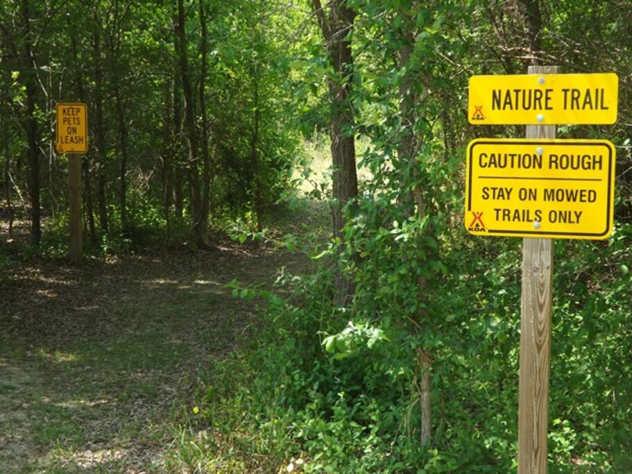 Enjoy a quiet walk in nature on our mowed trails.