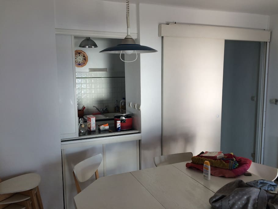 Cuisine, Salle à manger donnant sur la terrasse