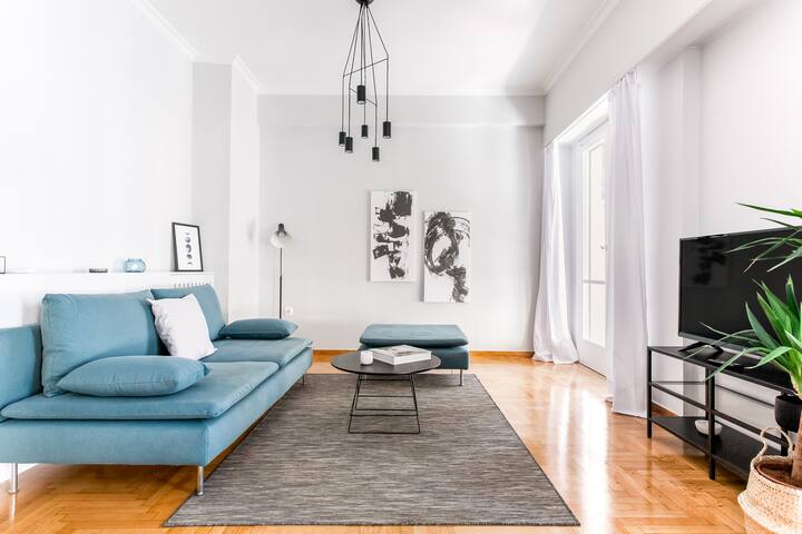 See the Acropolis from a Bright, Modern Apartment