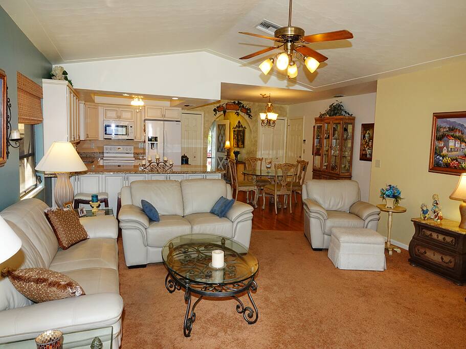 Living Room Into Dining & Kitchen