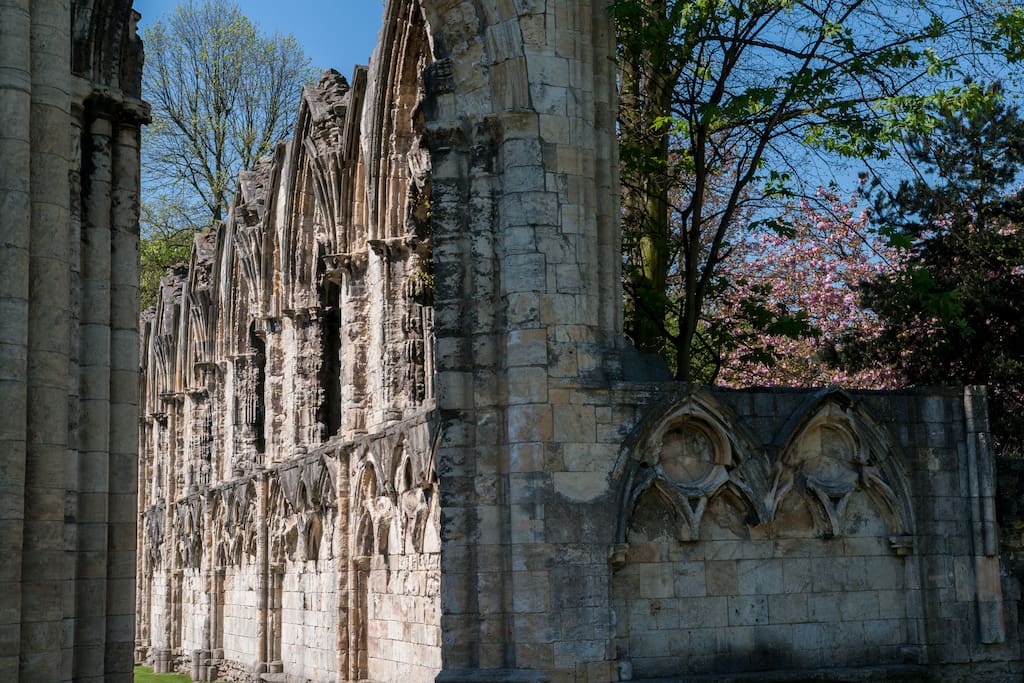 A 3 minute walk away, take in the faded splendour of St-Mary's Abbey.