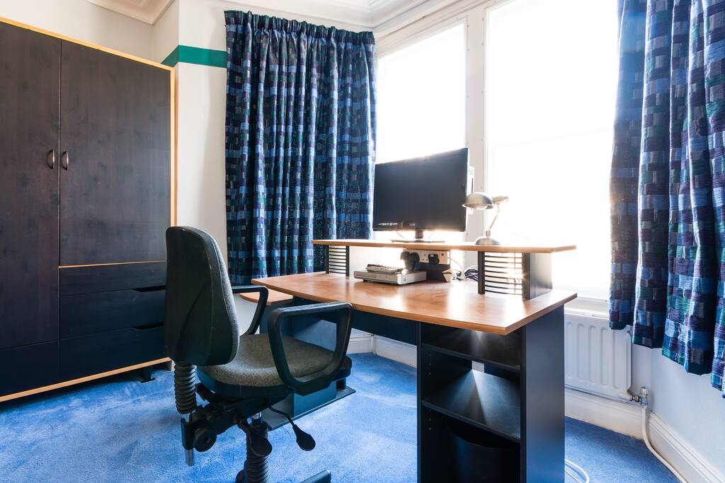 Work friendly area with ergonomic seat.