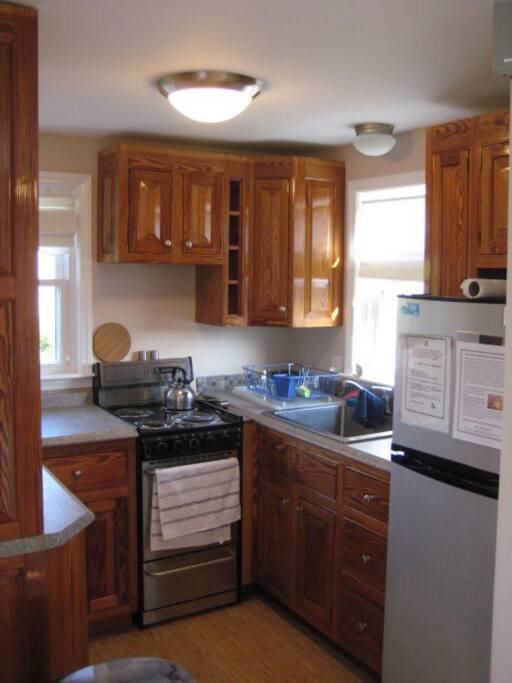New kitchen with stainless appliances
