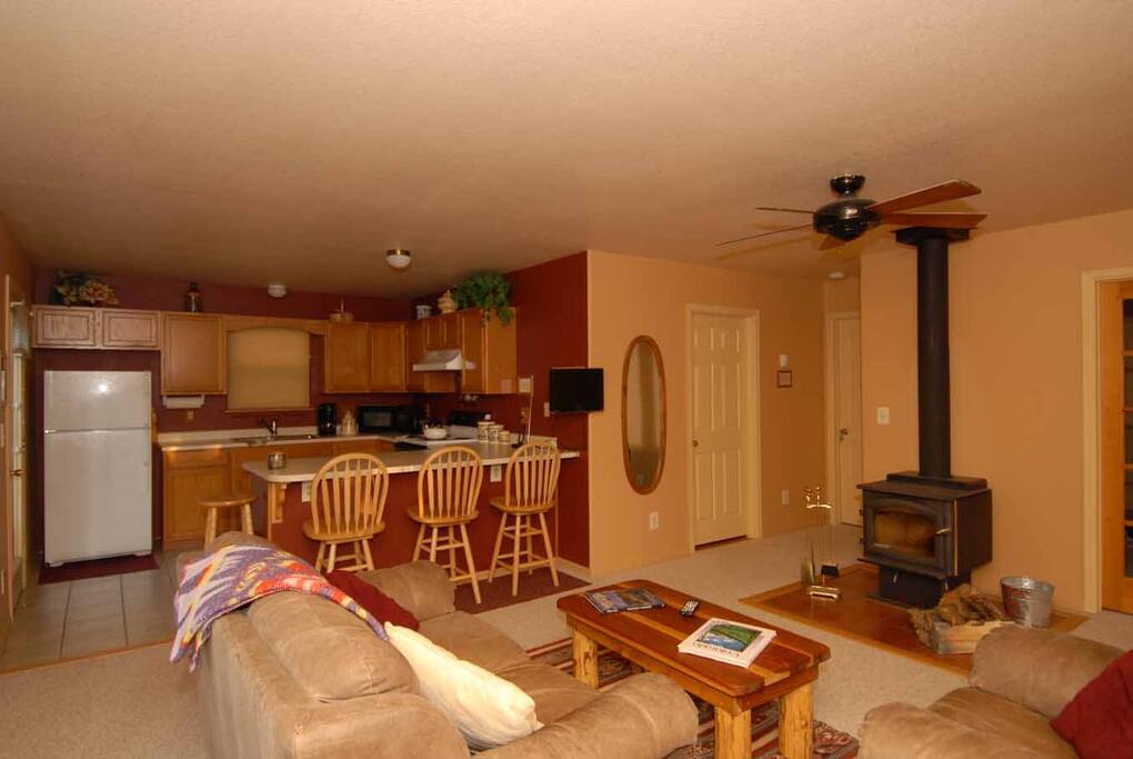 Full Living Room Kitchen Open Design for Vacationing friends and family
