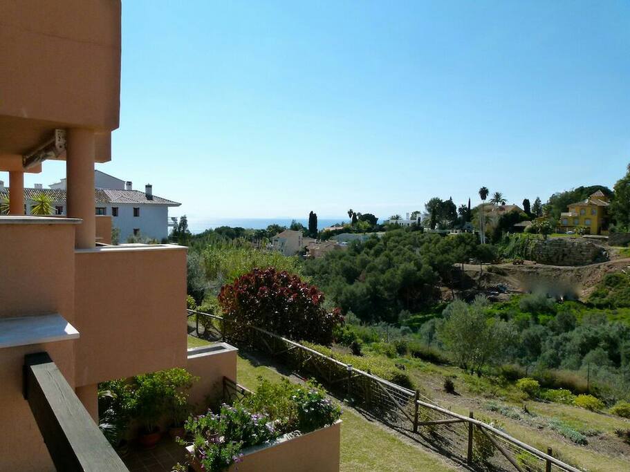 vistas de la terraza al jardin