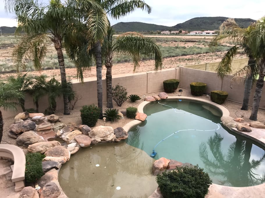 Play pool with walk in wading area. Max depth 5 feet