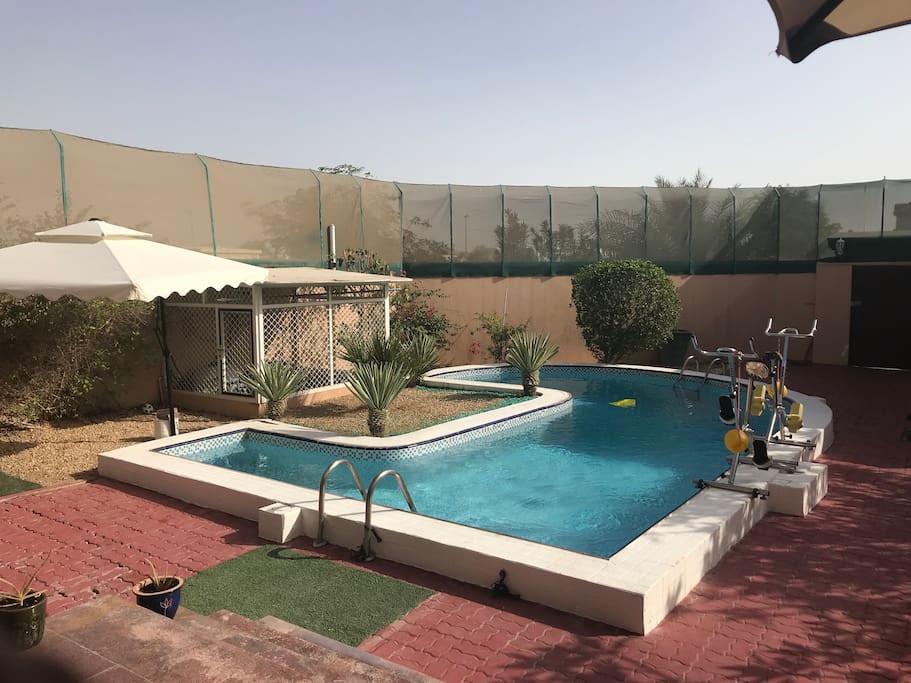Privat swimming pool and garden