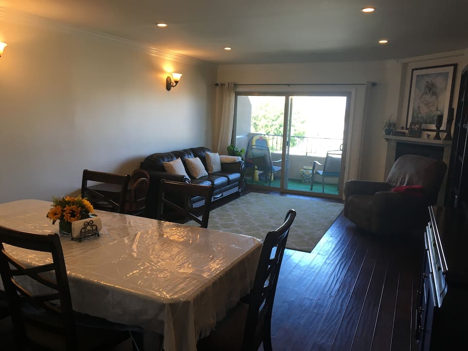 dining room and living room