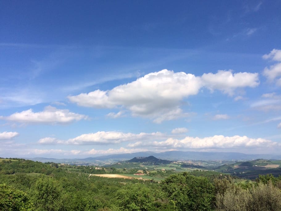 View of Todi across the valley
