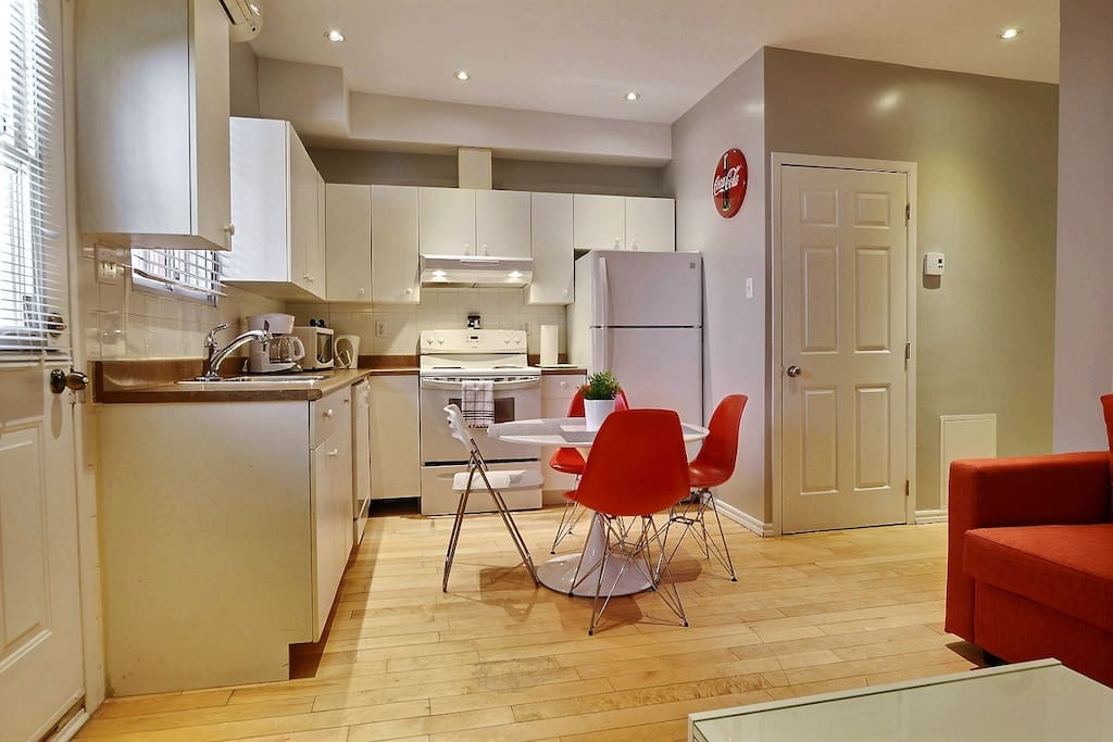 Kitchen with the dining space.