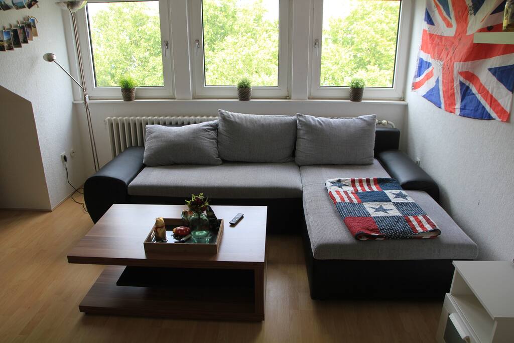 This sofa can transform to a comfortable bed.