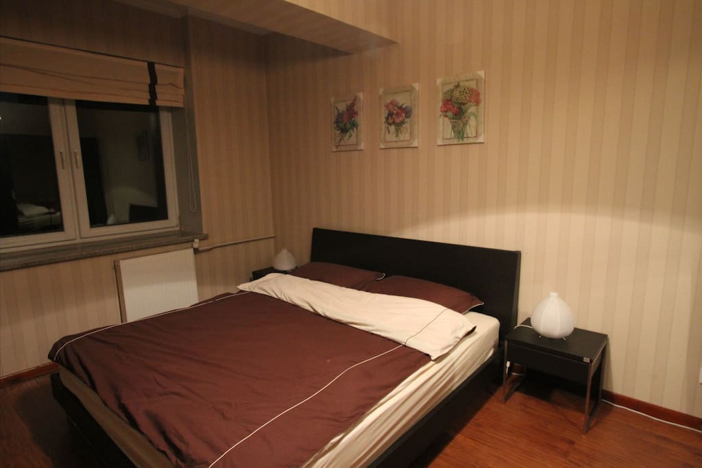 king size bed. very rare in Mongolia to have a king size one