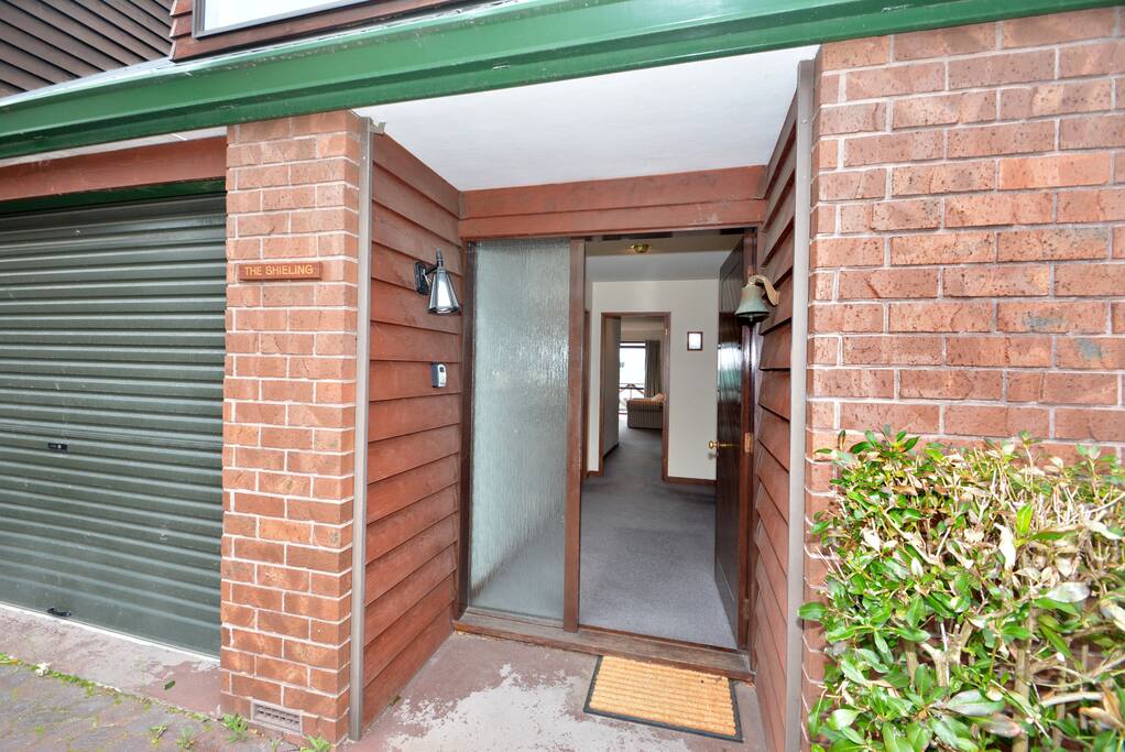 Front entrance and garage