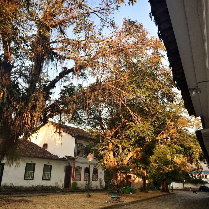 Vista da porta da casa