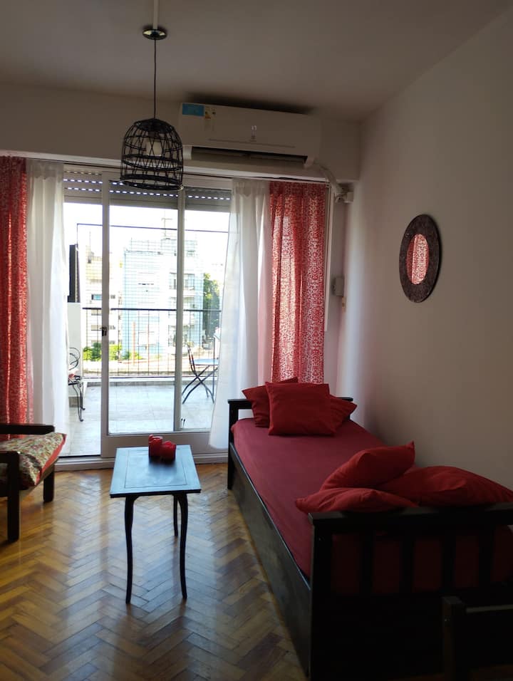 Departamento con terraza de 3 ambientes en Villa Crespo