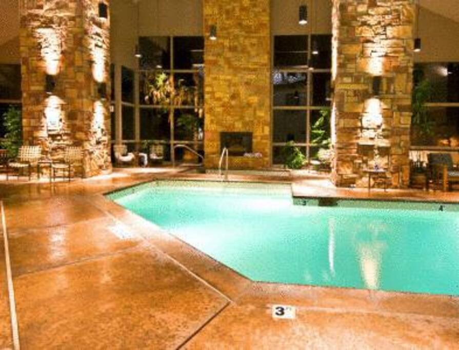 One of two pools. Hot tub and dry and wet saunas, too!