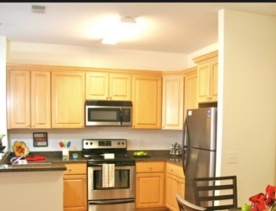 Modern Kitchen with stainless steel appliances