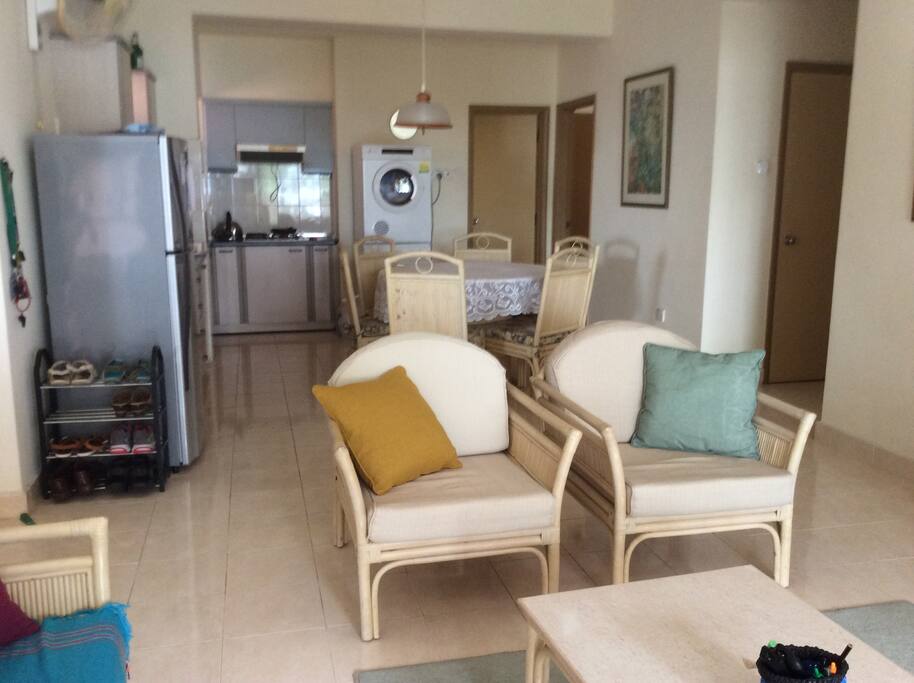 Lounge and kitchen
