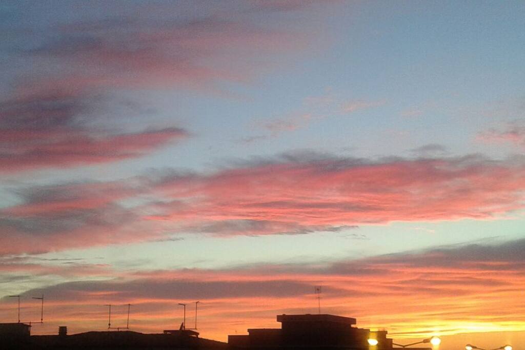 Tramonto dal balcone