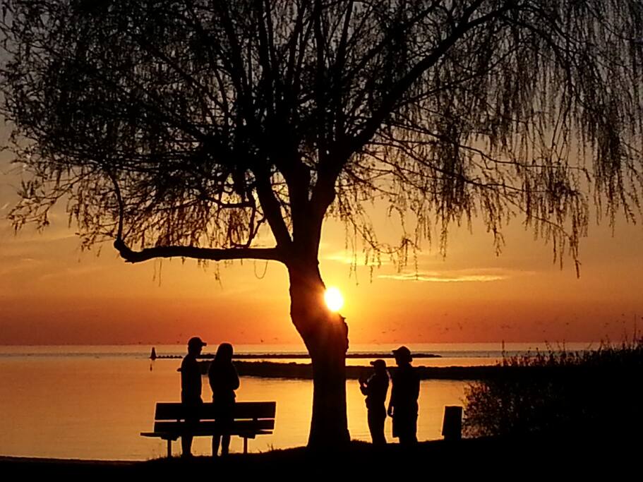 Goderich Boardwalk at sunset