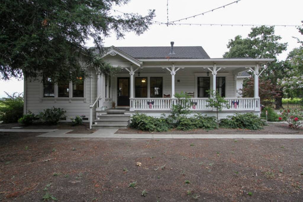 Front of the House. Your room is the window to the right.