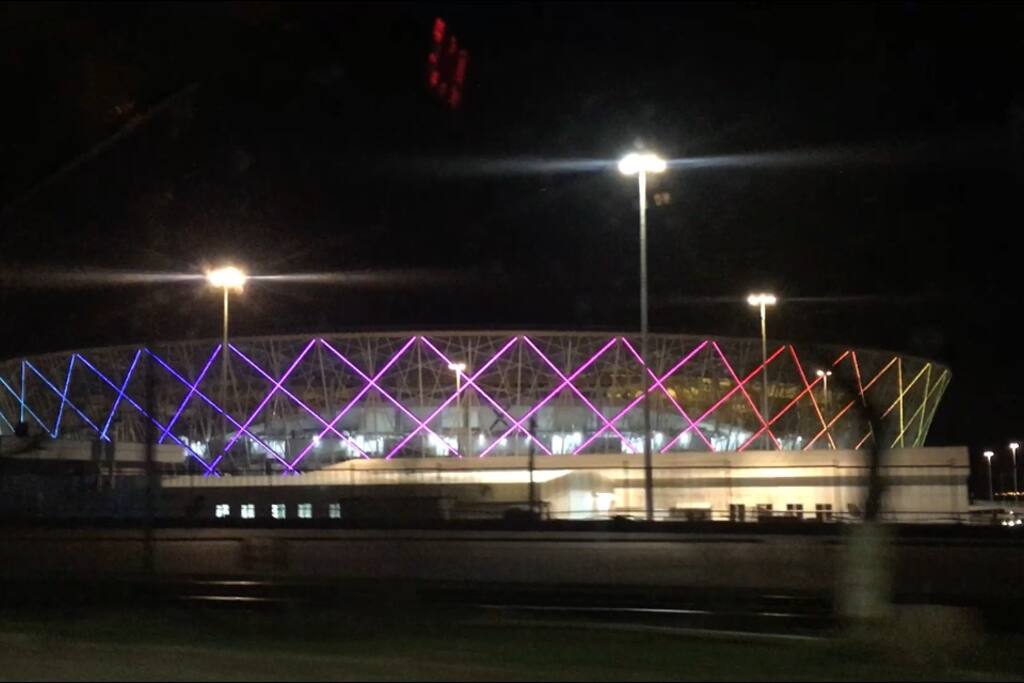 stadium volgograd arena. The stadium is located five kilometers from our house