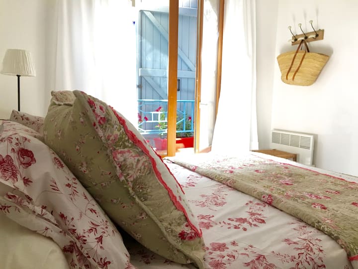 The cozy Second Bedroom has a European Queen sized bed in it, and plenty of closet space. You can easily have 2 couples, or it can serve as the Master...your choice.